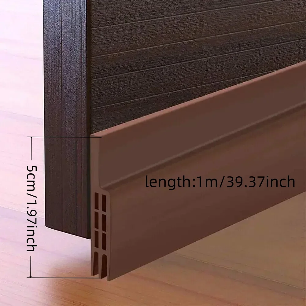 1 قطعة 1 متر x 5 سنتيمتر تحت الباب مشروع سدادة الأبواب ختم الغبار واقية الشتاء واقية كتلة مشروع استبعاد الباب السفلي الحرس #2