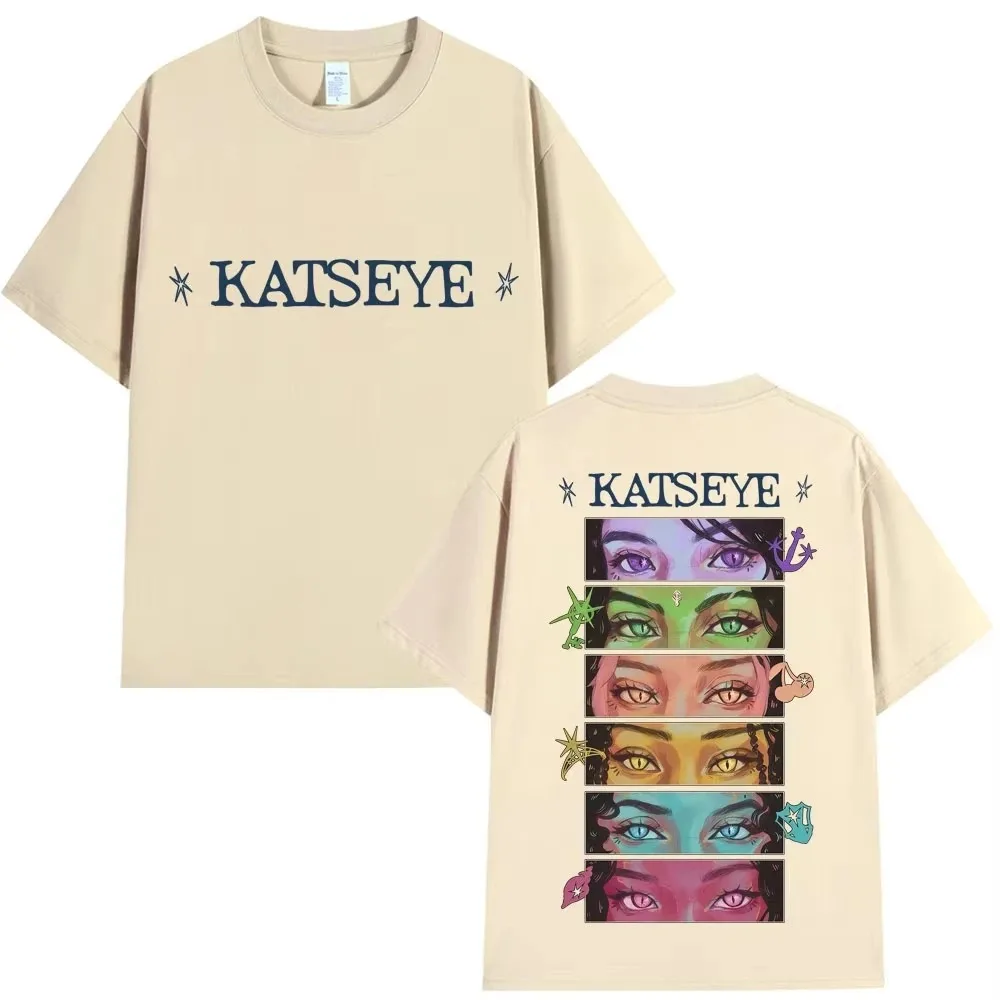 Kpop Katseye Eyes Grafikdruck T-Shirts Pop Musik Männer Frauen Koreanische Ästhetik T-Shirt Mode Harajuku Kawaii Y2K Kleidung – Detail 5