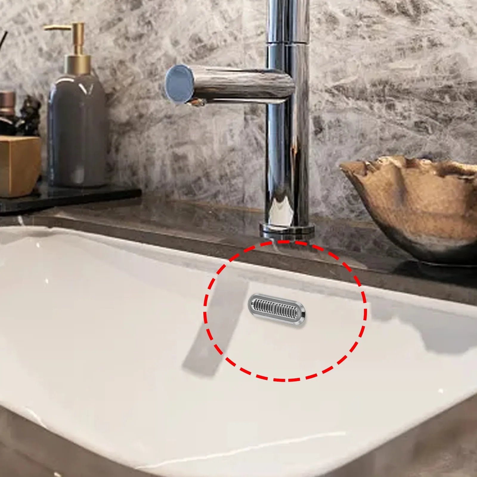 

Sink Overflow Covers 4 PCS Replacement Trim for Basins Crafted from ABS Plastic Suitable for Multiple Locations