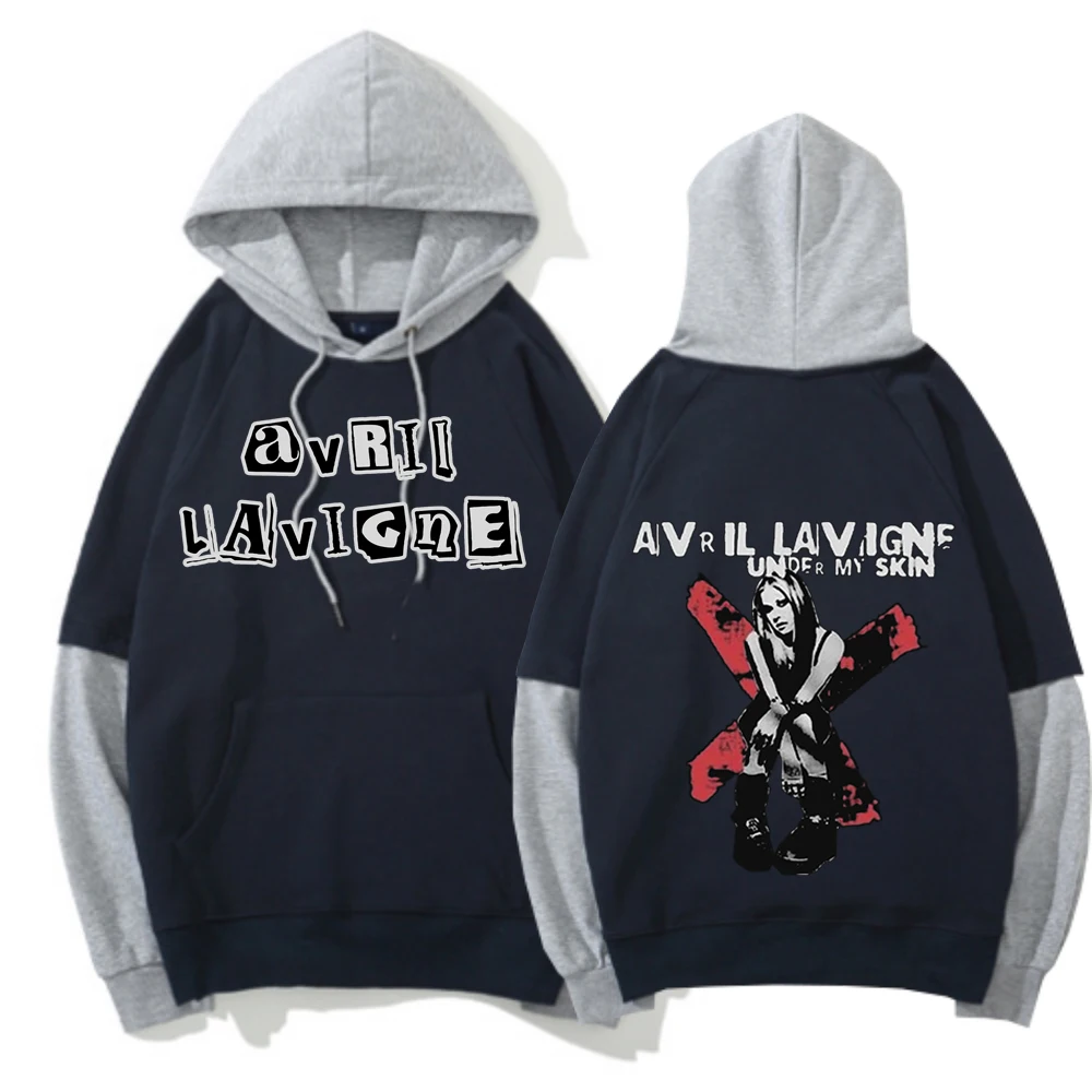 Avril Lavigne Greatest Hits Tour 2024 felpa con cappuccio manica a contrasto color Block Harajuku Hip Hop Pullover top felpa fan regalo