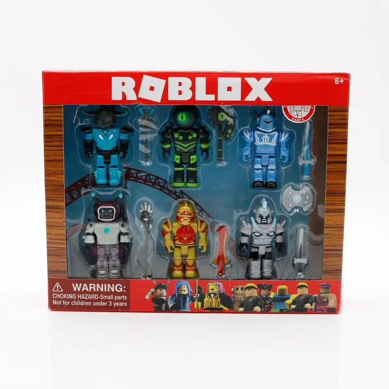 Roblox Game Peripheral Characters with Accessories Robot World Champion Style Set Plastic Cartoon Children Toys Christmas Gifts