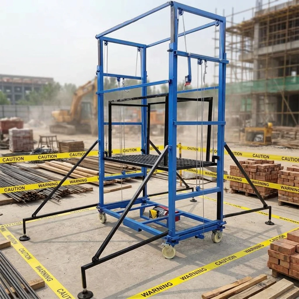 Electric Motor Electric Lifting Scaffold Foldable Small Portable Scaffolding Electric Lifting Scaffolding