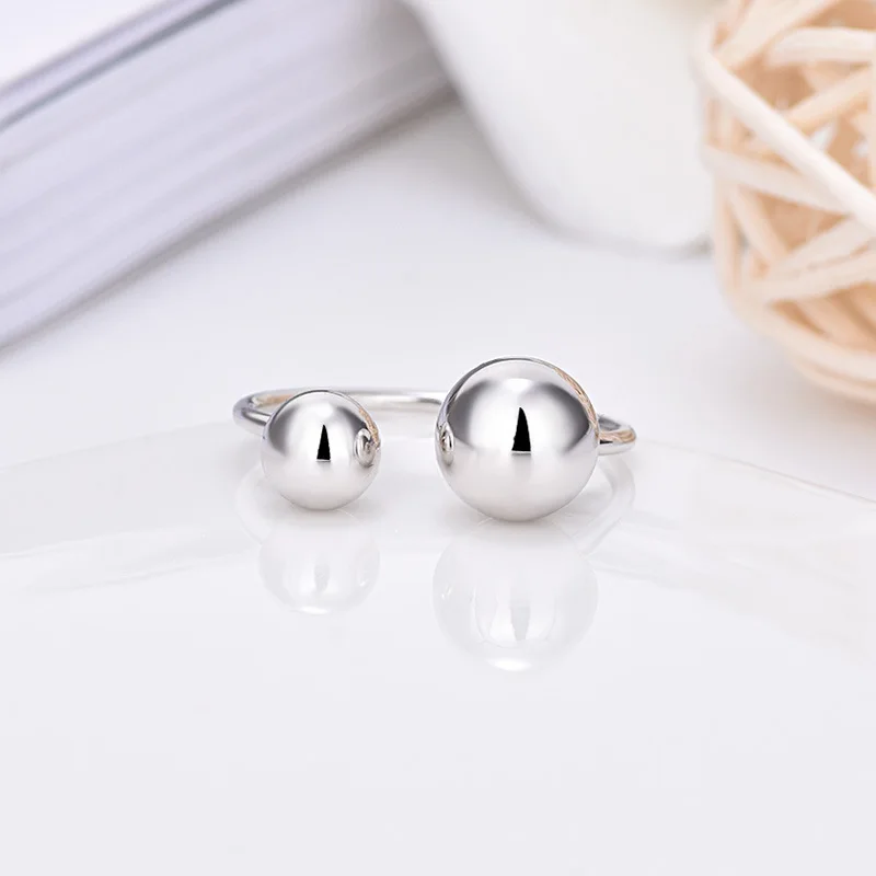 Boho Retro Ball Beads Ring For Women Girls Men Adjustable Size Geometric Rings Exquisite Creative Jewelry