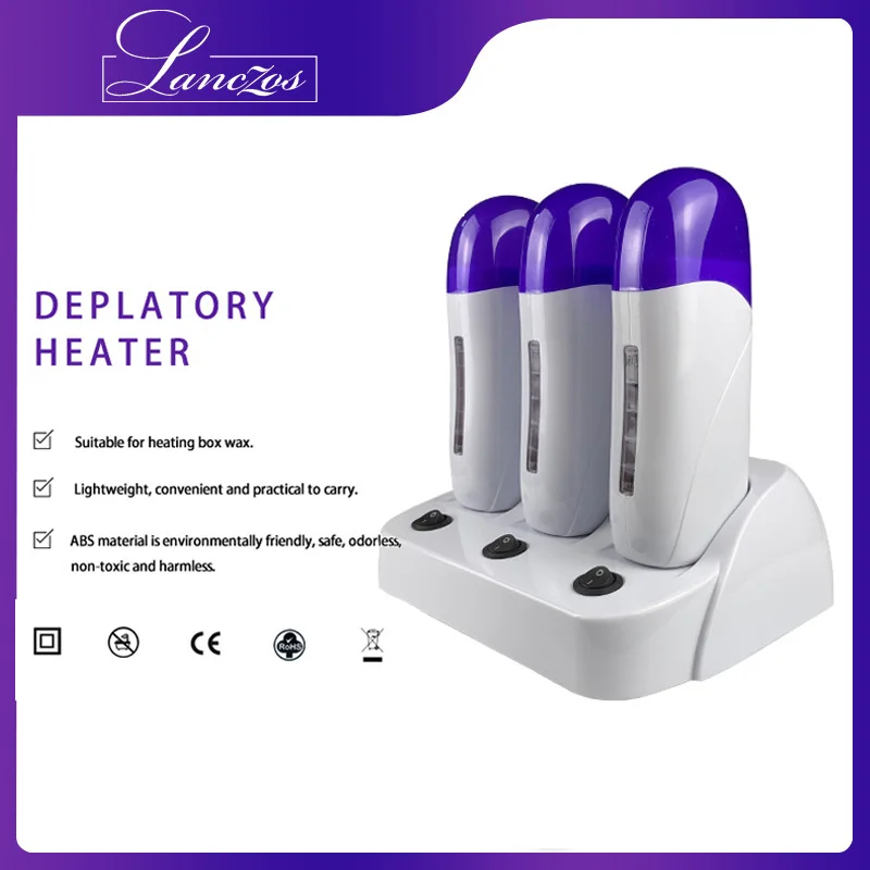 

2025 Модернизированный трехместный аппарат для удаления волос, 120 Вт, быстрое плавящееся нагревание, устройство для восковой терапии, устройство для удаления волос