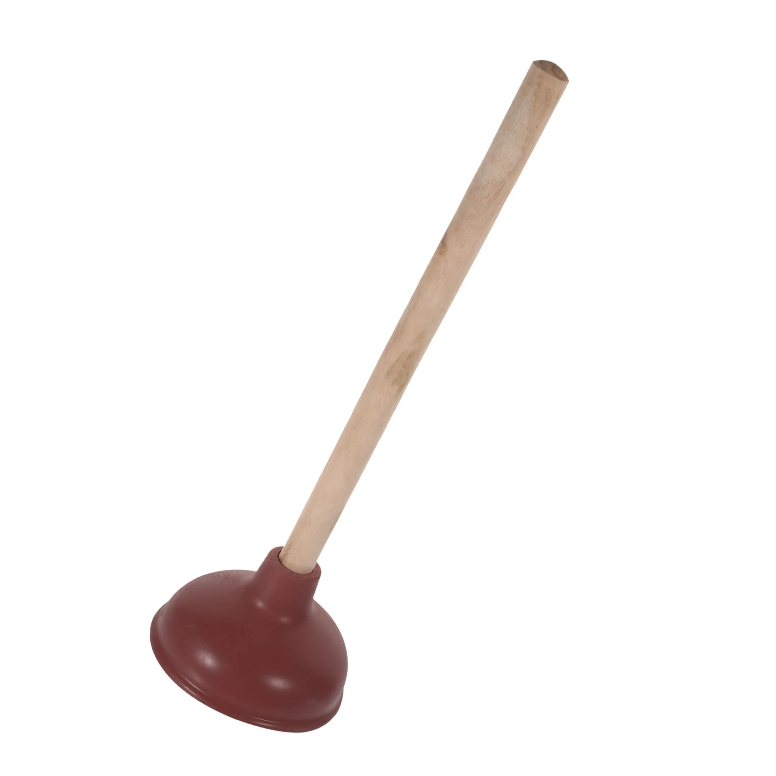 

Heavy Duty Toilet Plunger 14 Inch Wooden Handle Strong Suction Cup Bathroom Unclogging Portable Rubber Plunger Excellent