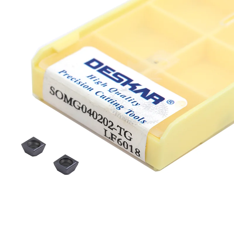 

Твердосплавные вставки SOMG 040202 TG LF6018 TF618 Токарный станок с ЧПУ DESKAR SOMG U Цвет лезвия для сверления из закаленного металла Станок Токарные инструменты