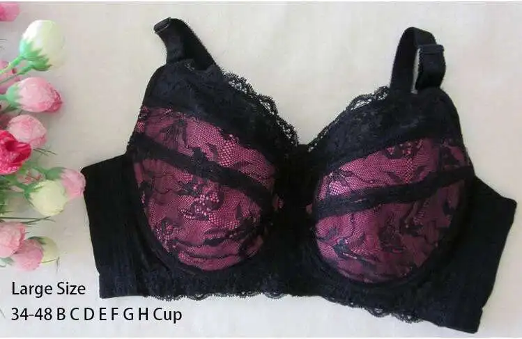 Bardzo duża Plus Size biustonosze damskie biustonosze pełne figury 34 36 38 40 42 44 46 48 B C D E F G H Soutien Gorge