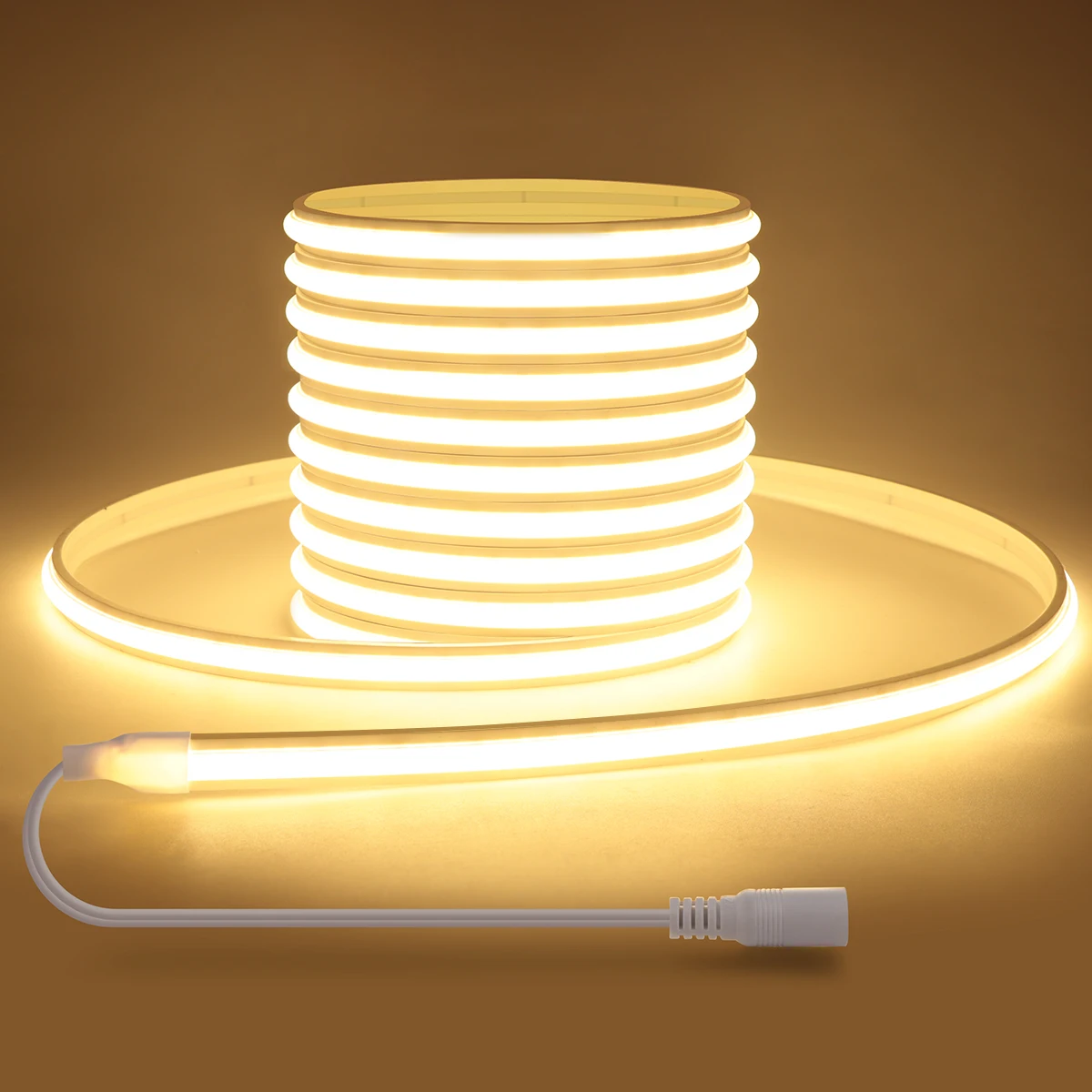 

Silicone COB Neon Strip Light 24V 1M-10M Ambient Light Cuttable DIY Super Brightness No Dark Zone,Transparent Nano Adhesive Tape