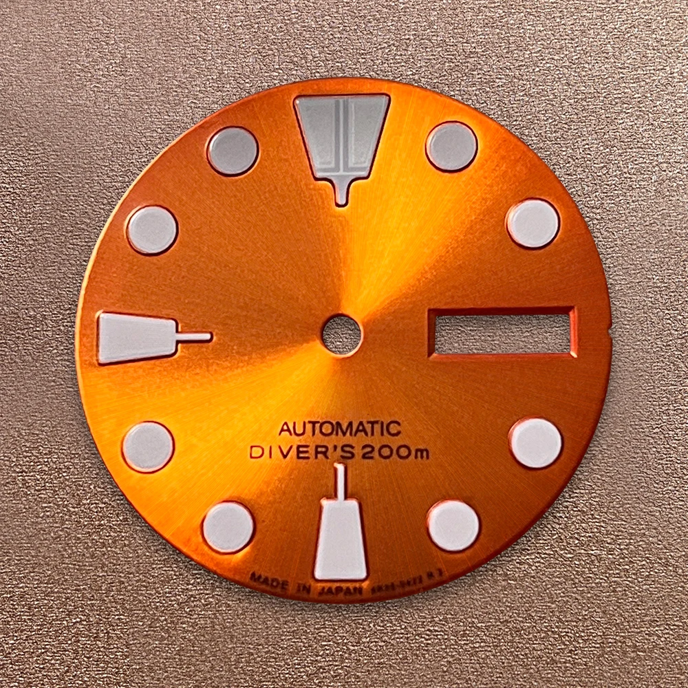 28.5 مللي متر S شعار SKX007 الطلب مناسبة لحركة NH36/4R36 الأخضر مضيئة أمة الله/ماتي جودة ساعة تعديل الملحقات