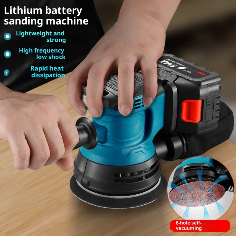 

Electric Sandpaper Machine, Wall Sander, Flat Plate Lithium Battery Sander, Furniture Woodworking Multifunctional PolishingPutty