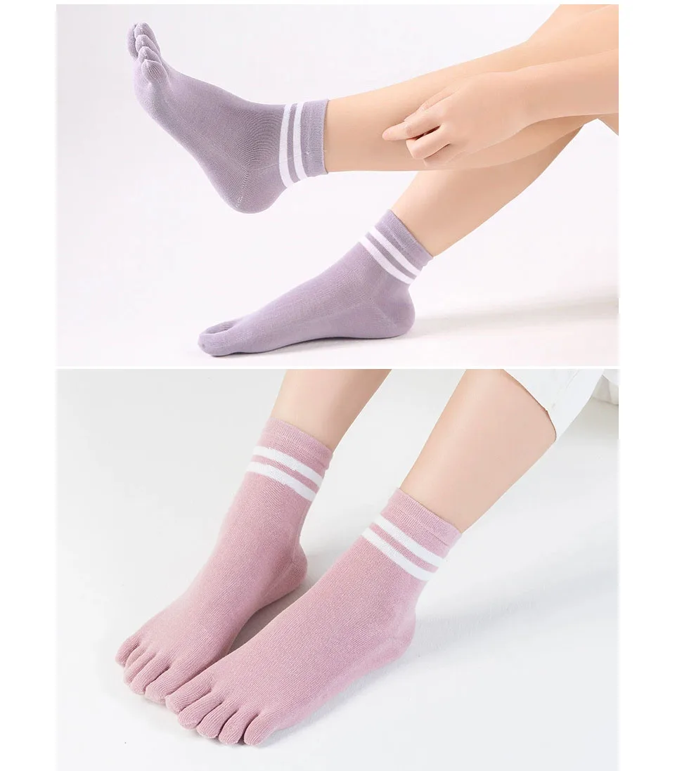 Niedliche kurze Zehensocken für Damen und Mädchen, Baumwolle, gestreift, Katze, Liebe, modisch, schweißabsorbierend, antibakteriell, atmungsaktiv, warm, Fünf-Finger-Socken – Detail 6