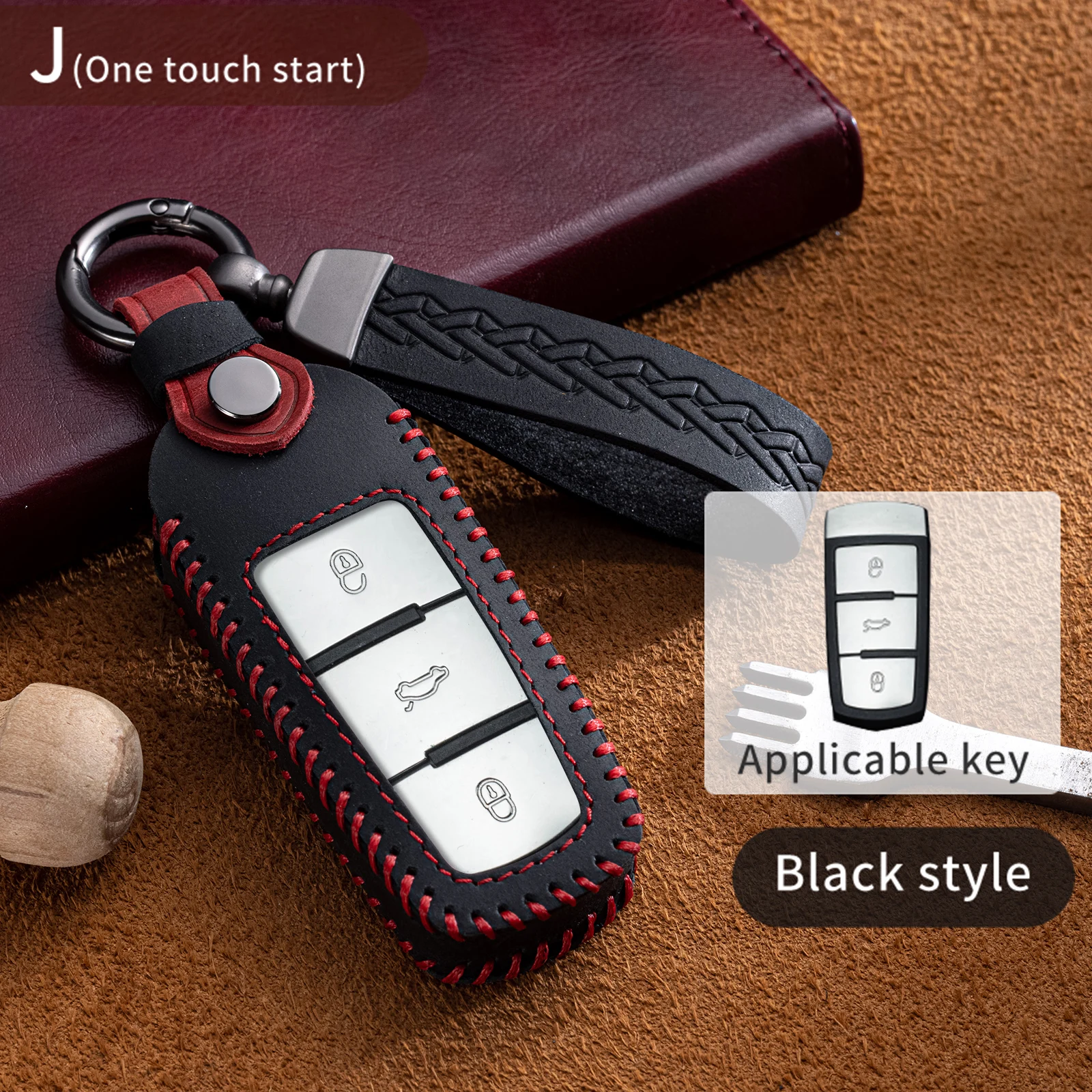 Carzy Horse Leather Car Key Case Cover for Skoda Octavia A8 MK4 Mk8 2020 2021 Seat Leon Mk4 Cupra Formentor Car Accessories