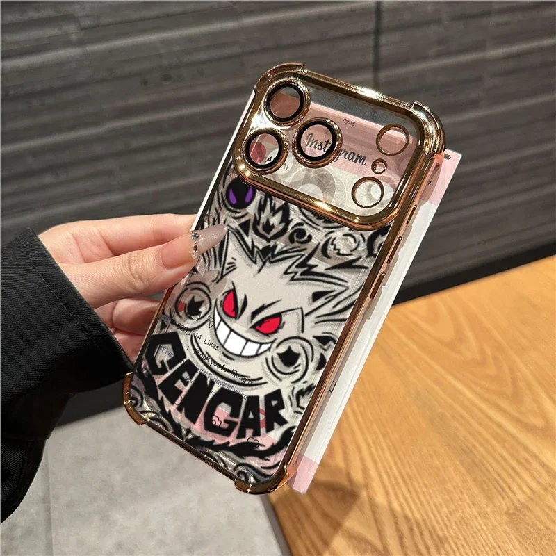 حافظة لهاتف سامسونج جالاكسي S25FE Edge S24 S23 S26 Ultra Plus S24FE S23FE S20FE غطاء أنيمي بوكيمون جينجار طلاء ناعم #6