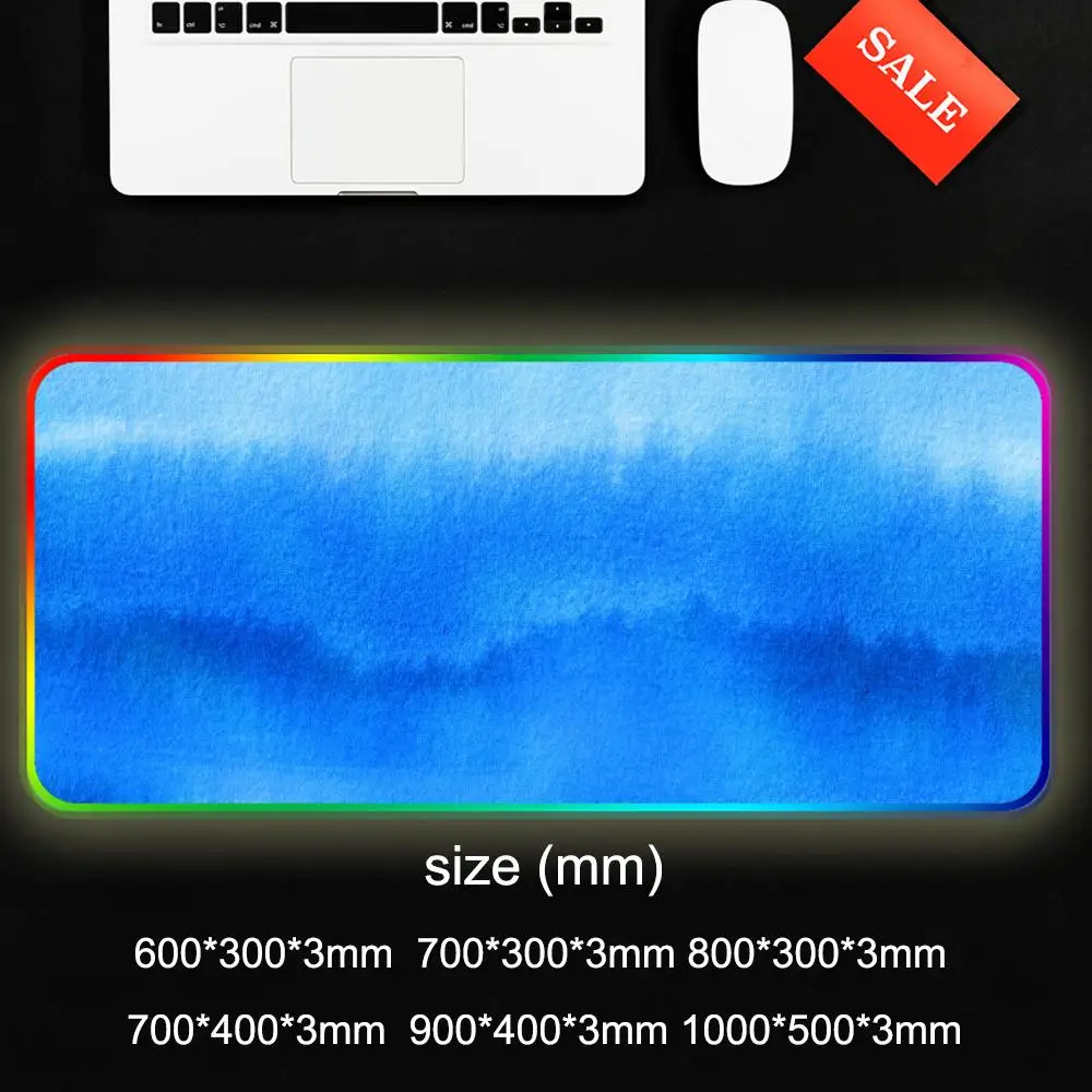 art color painting Mouse Pad Gamer Rgb Desk Mat Back Light Led Mousepad Setup Gaming Accessories Deskmat Big Mousepad Backlight