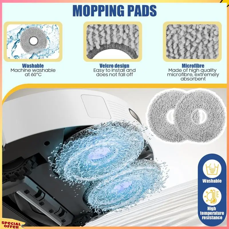 

ABFI Accessories For Dreame X40 Ultra Complete/L40 Ultra/X40 Ultra/X40 Master Vacuum Robot,Main Brush Dust Bags Wipes Filters