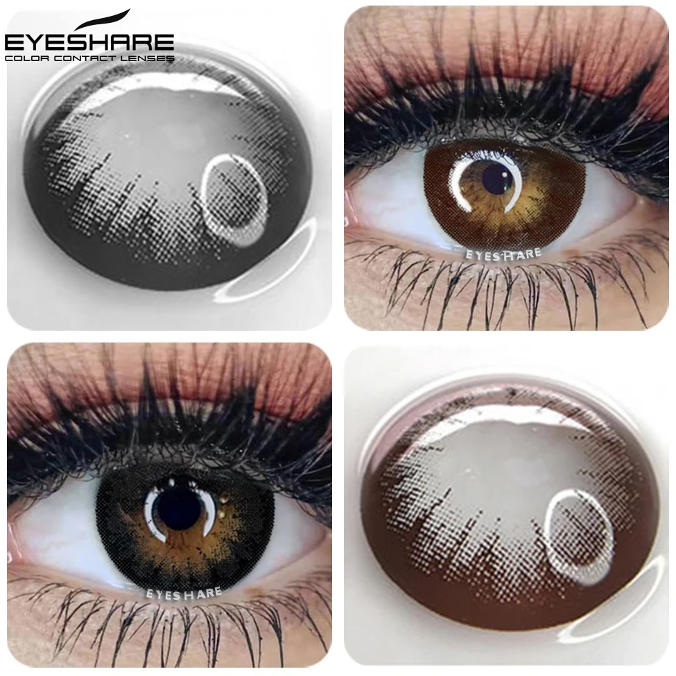 EYESHARE Color Contact Lenses for Eyes Beauty Eye Colored Lenses Black Chocolate Color Lenses Natural Contact Lens Beauty Makeup