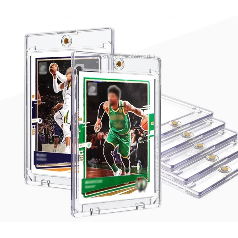 10개 자석 카드 홀더 35pt 카드 케이스 홀더 (트레이딩 카드용) MTG TCG 야구 스포츠 카드용 하드 플라스틱 카드 슬리브