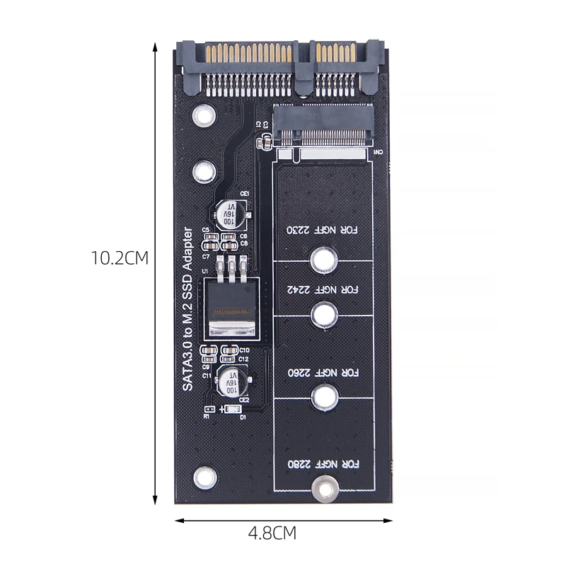 M2 SATA Adapter M2 to SATA Adapter M.2 to SATA Converter 2.5" SATA3.0 6Gbps Riser Board B Key Support 2230 2242 2260 2280 M2 SSD