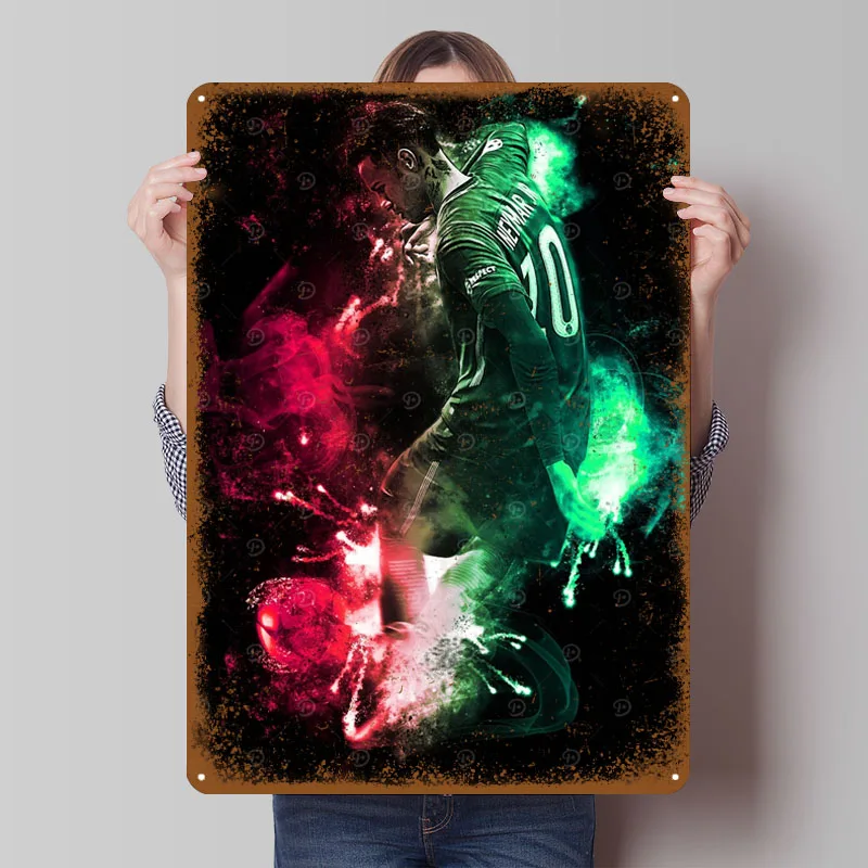 نيمار علامات معدنية الرياضة المشارك ديكور المنزل غرفة المعيشة مخصص صفيح تسجيل ل جدار الفن الديكور بار عناصر ديكور خمر #1