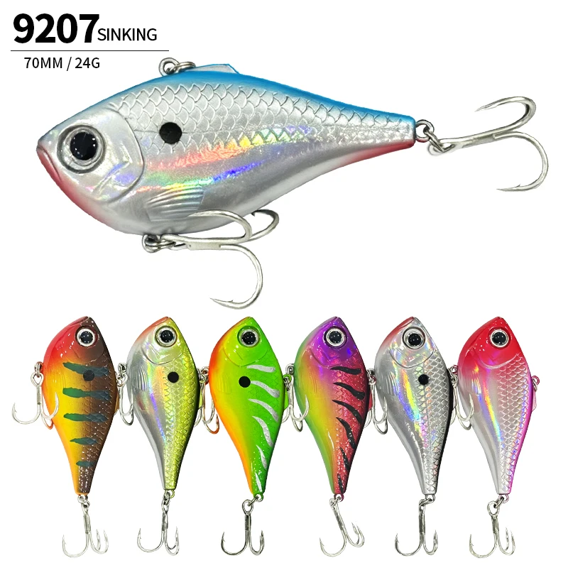 70MM 24G Sinking VIB Fishing Lures Long Shot Vibration Rattles Sound Wobblers Jerkbaits Fishing Lure Leurre Pesca Fish Tackle