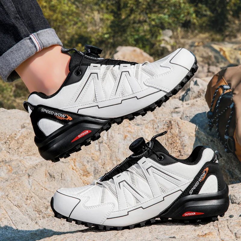 Neu eingetroffene Herren-Wanderschuhe, atmungsaktiv, zum Schnüren, Trekking, mit Dämpfung, Outdoor-Kletter- und Tourismus-Sneaker für Herren – Detail 9