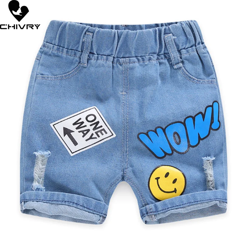 Neue 2022 Kinder Sommer Denim Shorts Baby Jungen Mädchen Mode Cartoon Denim Shorts Kinder Casual Jeans Mädchen Kurze Hosen Kleidung