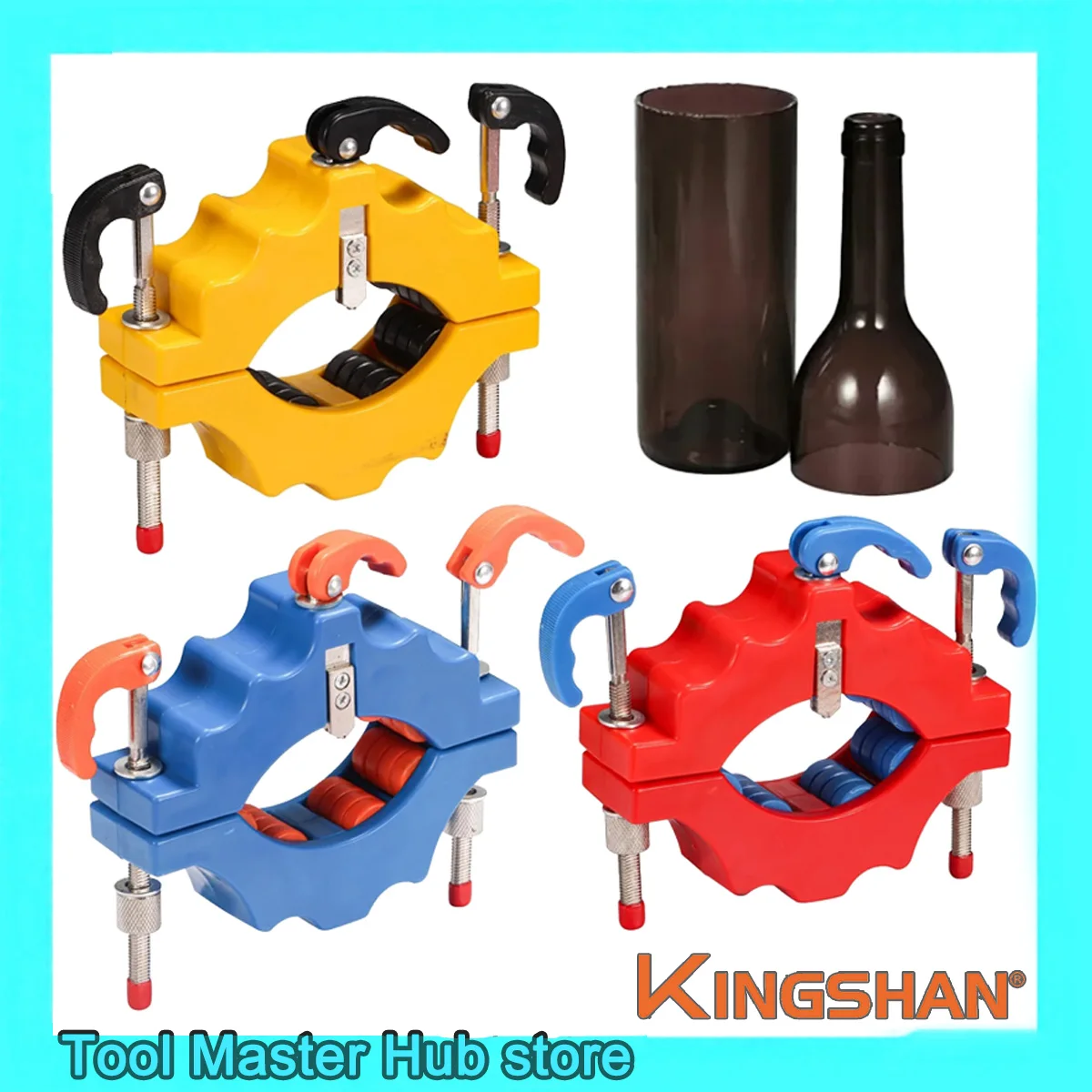 

Стеклорез KINGSHAN для стекла толщиной 1,26–3,7 дюйма, инструмент для резки бутылок своими руками, резак для винных и пивных бутылок, машина для резки стеклянных трубок для шампанского