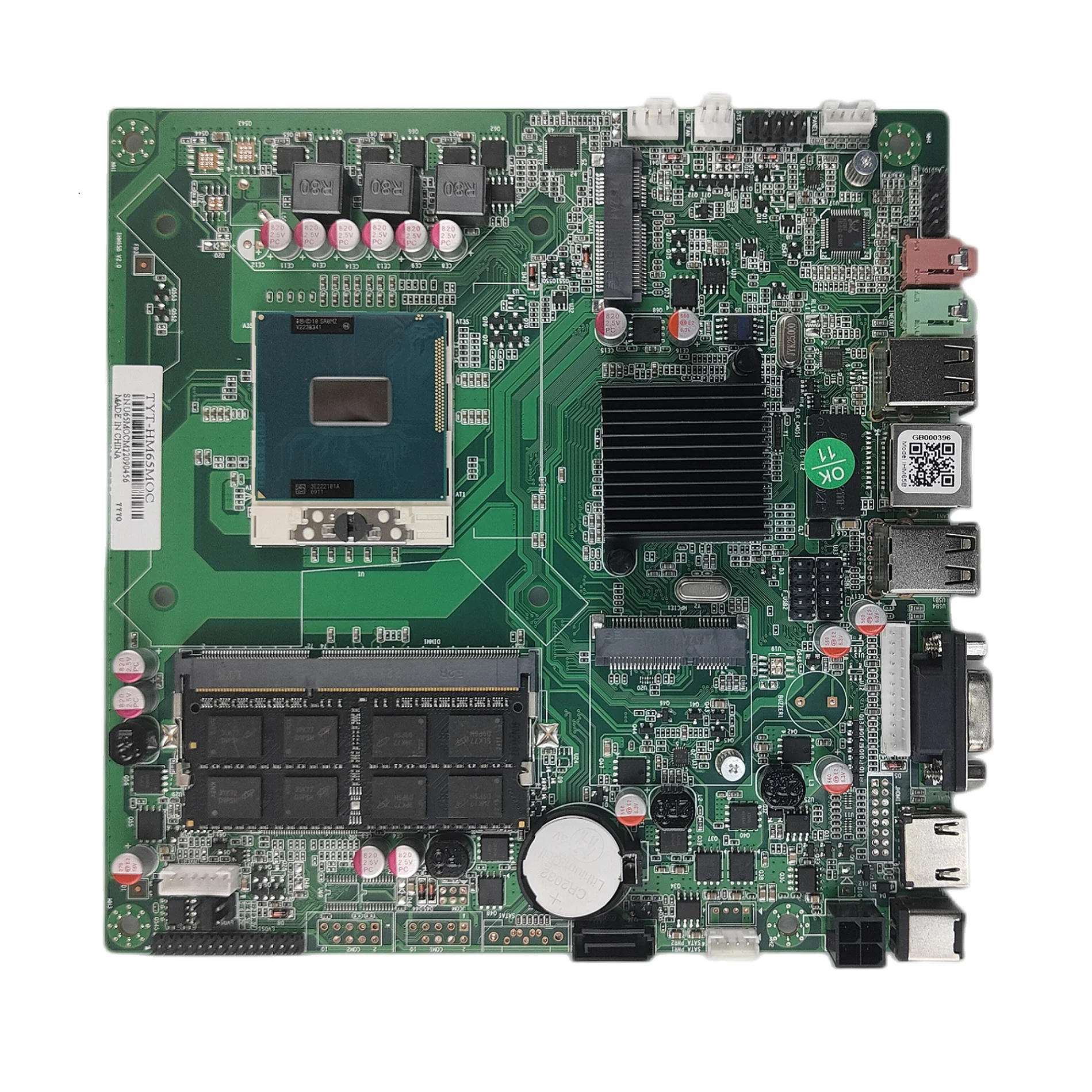 

PCWINMAX The Kit Of Motherboard .PGA989 HM65 Mini ITX Mainboard With CPU i5-2XX0M .RAM DDR3 4G , FAN.