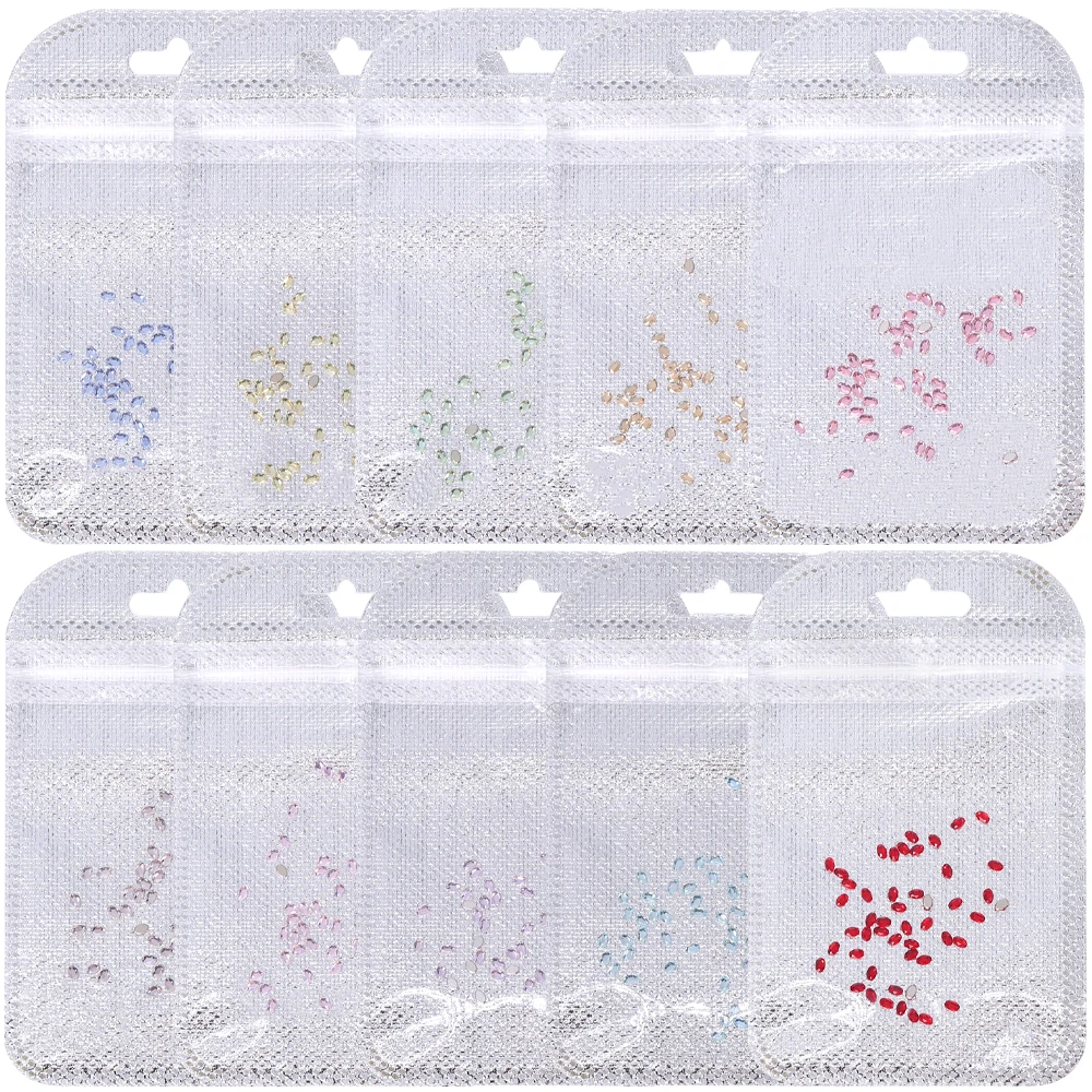 50 ชิ้น คริสตัลรูปไข่แบบแบน ประดับเล็บ วิบวับ หรูหรา อุปกรณ์ตกแต่งเล็บ เพชรประดับเล็บ จี้แก้ว คริสตัล