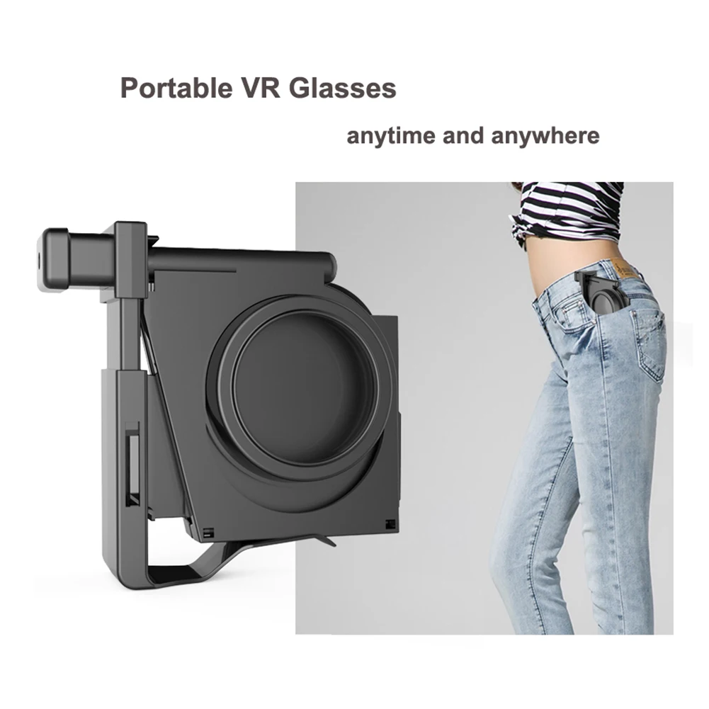 Portable Foldable 3D Glasses Mini Plastic 3D Virtual Reality VR Glasses Kits Foldable Virtual Reality VR Glasses for Android/iOS