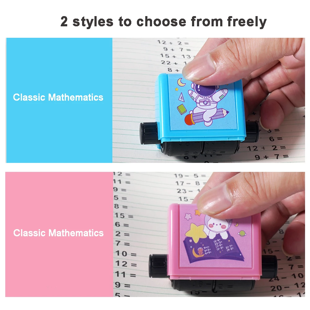 Tampons roulants d'entraînement d'addition et de soustraction pour enfants, 2 en 1, paquet de 4