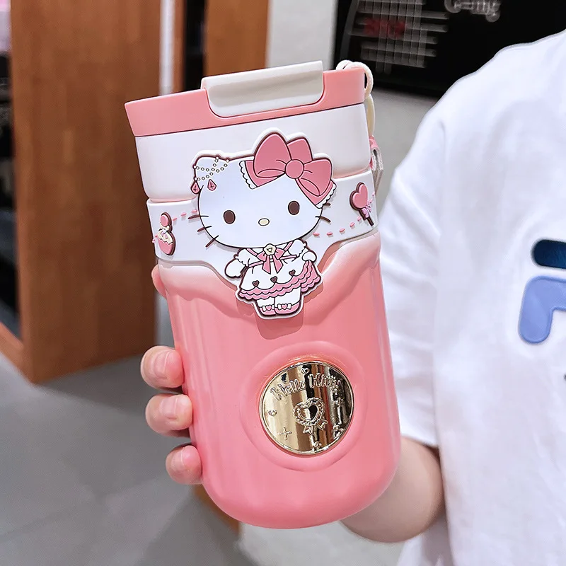 

Kuromi Girl Sanrio Office Coffee Cup Thermal Cup Cute Cartoon Portable Drink Cup 316 Insulation and Cold Coffee Cup Kawaii