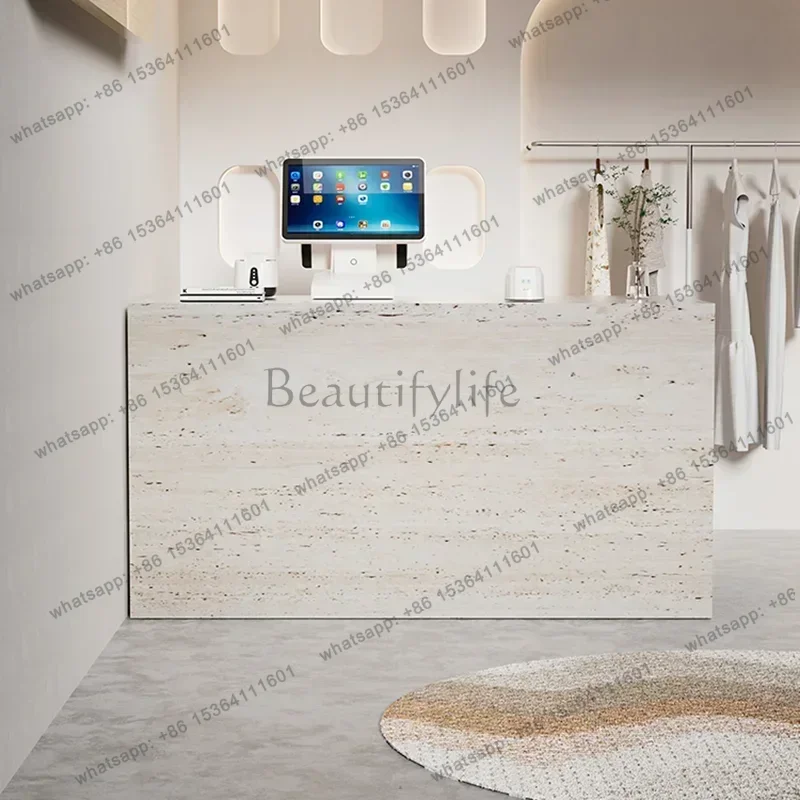 Factory Direct Sales Italian Style Clothing Store Reception Desks High-end Modern Beauty Salon Reception Desks Designer Office F