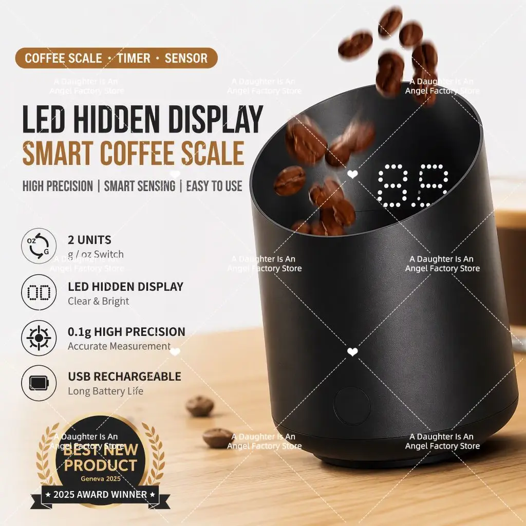 For Subminimal Coffee Brewing Household Italian Style, Portable Small Smart Electronic Scale for Coffee Beans