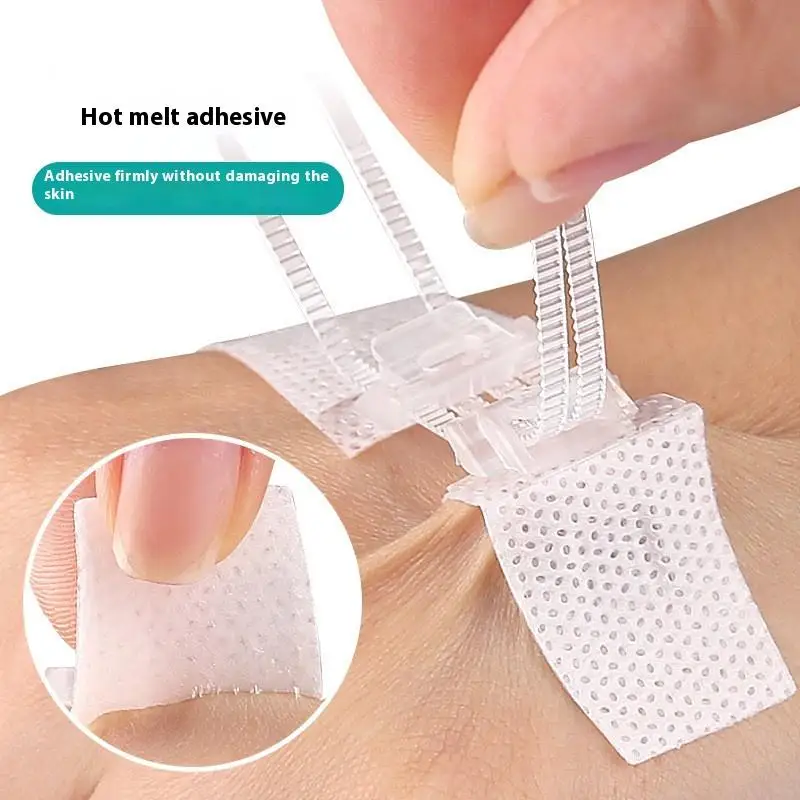 Parche de cierre de herida con cremallera, parche hemostático para heridas, tirita de sutura rápida con cremallera, portátil para exteriores, 1 Uds.