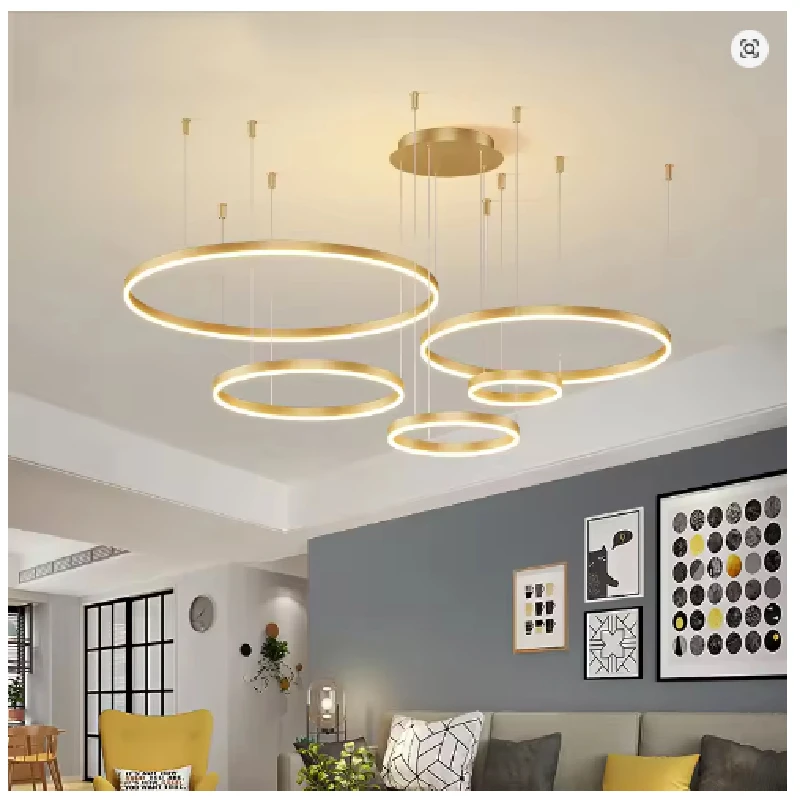 

LED Ceiling Light Modern Minimalist Circular Pendant Lamp for Living Room Bedroom Kitchen Home Decoration Hanging Light Fixtures