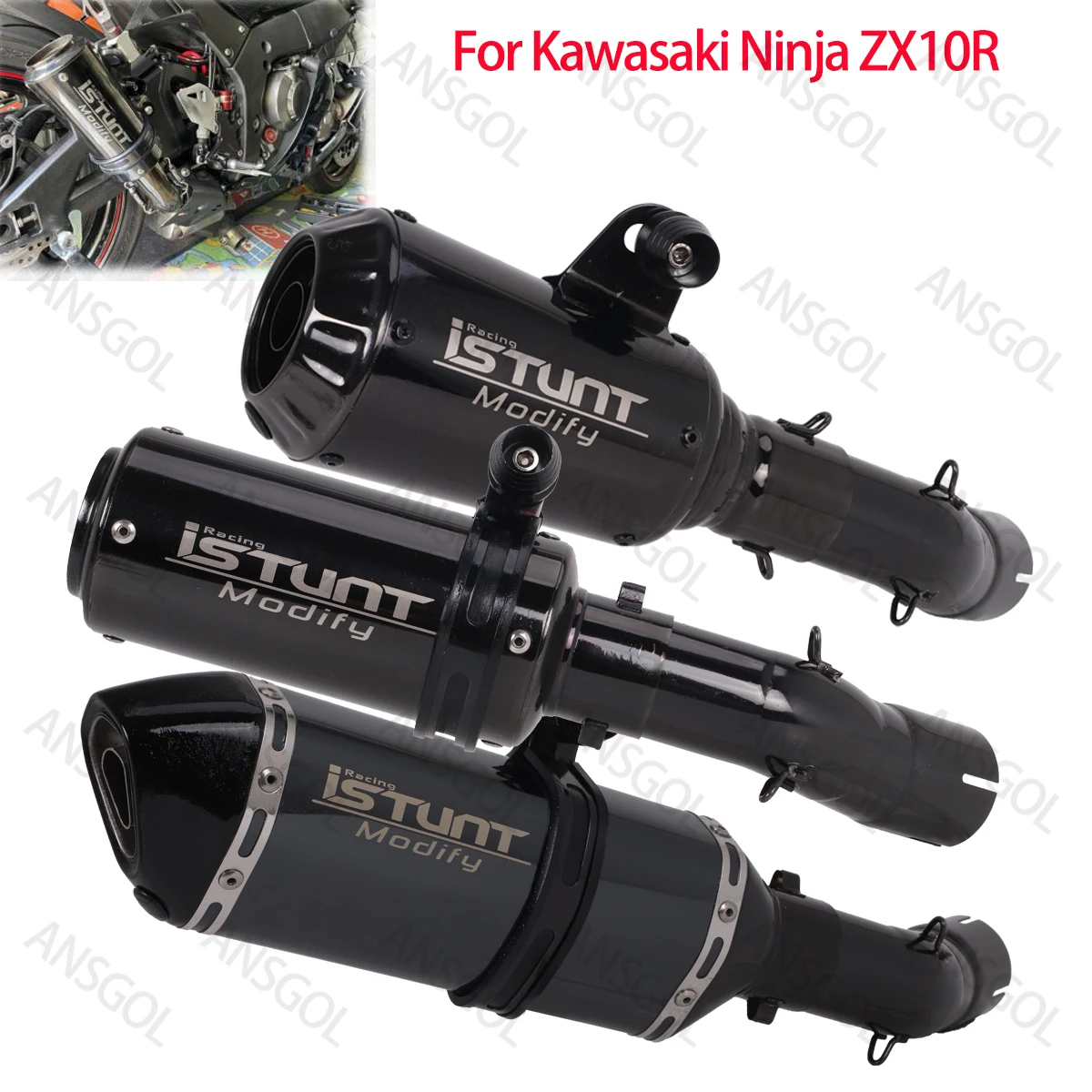 

Труба выхлопной системы Escape ZX10R для Kawasaki Ninja ZX-10R 2011-2024, мотоциклетный глушитель, модифицированное звено, средняя труба