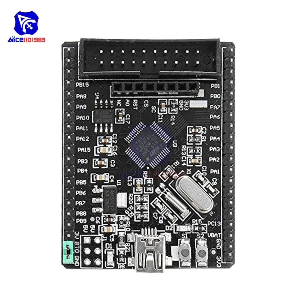 STM32F103C8T6 STM32F103 STM32F1 STM32 System Learning Board Evaluation Kit Development Board with Dupont Wire Mini USB Cable