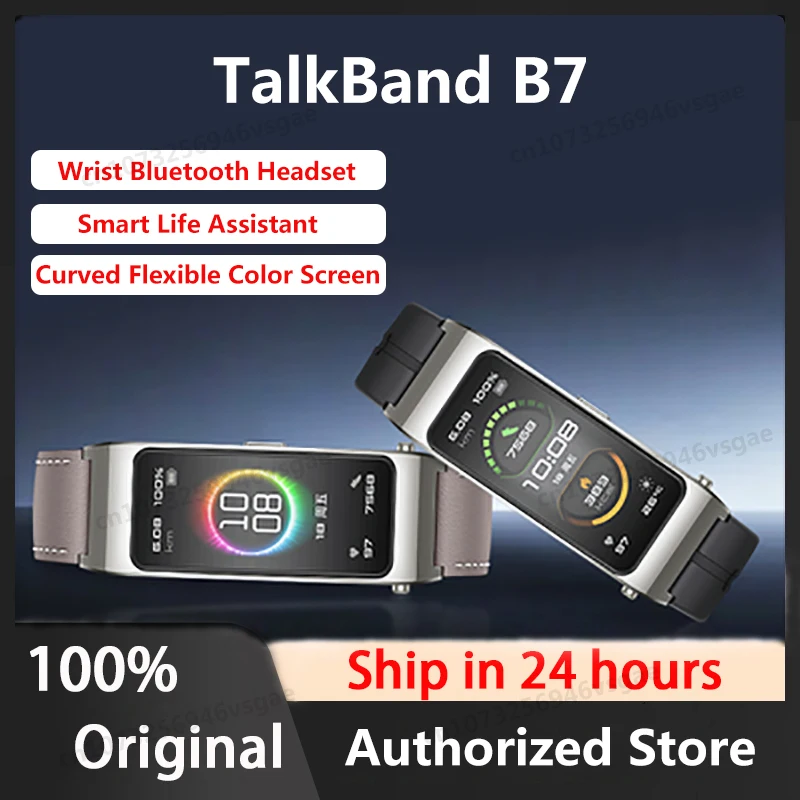 Смарт-браслет Huawei TalkBand B7, Bluetooth 5,2, AMOLED экран 1,53 дюйма, процессор Kirin A1, наушники для звонков и разговоров