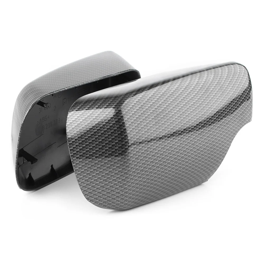 2pcs Car Exterior Rear View Side Mirror Cover Carbon Fiber ABS Cap For BMW 3Series E46 1998 1999 2000 2001 2002 2003 2004 2005