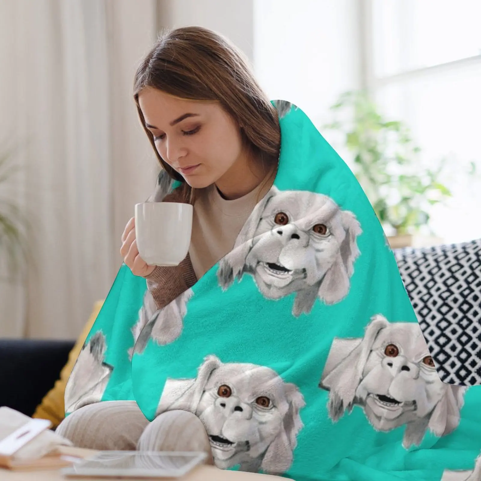 Falkor - Neverending Story - بطانية رمي زي هدايا عيد الميلاد، بطانيات سفر فضفاضة