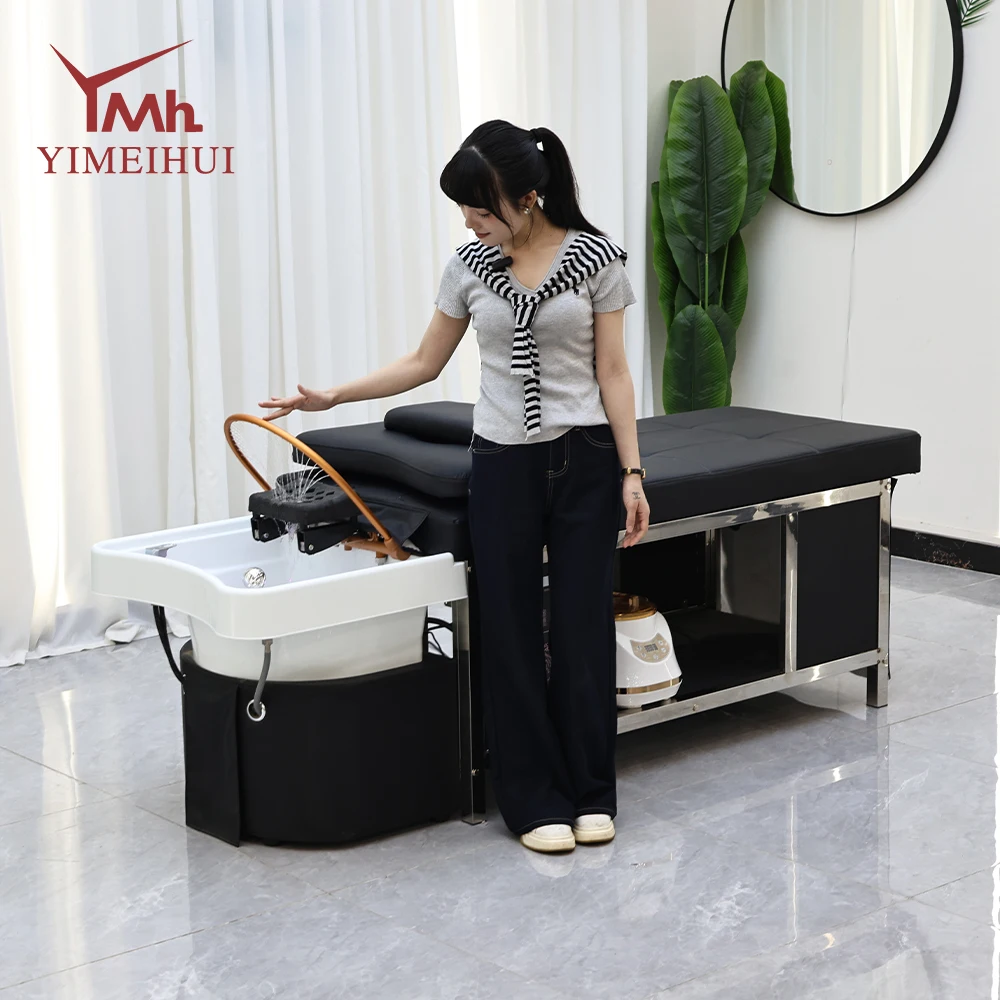مجموعة صالون متينة بقاعدة من الفولاذ المقاوم للصدأ مع سخان، سرير شامبو على الطراز التايلاندي لدورة الماء بالبخار