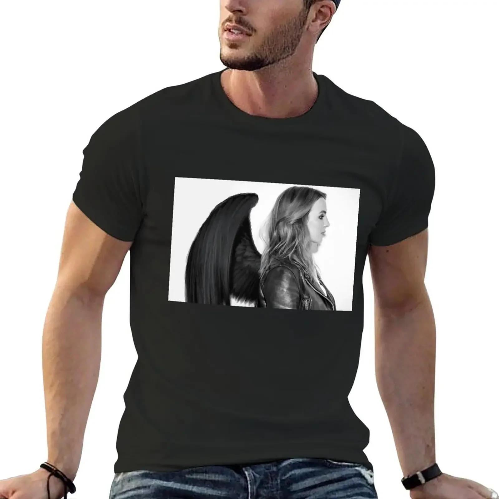 Jodie Comer Angel T-Shirt blanks quick-drying vintage clothes anime mens t shirt