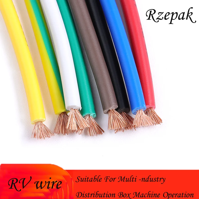 

2/5/10m RV Electric Cable Pure Copper Wire PVC Insulation 300V Single-Core Multi-Strand For Car Audio Wires copper wire box