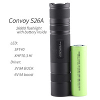 Convoy S26A 26800 LED flashlight,XHP70.3 HI,SFT40,max 4000LM,Outdoor portablem long runtime,for Home Hiking Camping,with battery