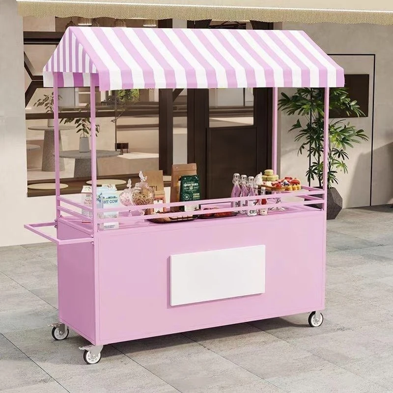 Stall trolley stall wrought iron float night market market Internet celebrity outdoor snacks mobile stall shopping mall