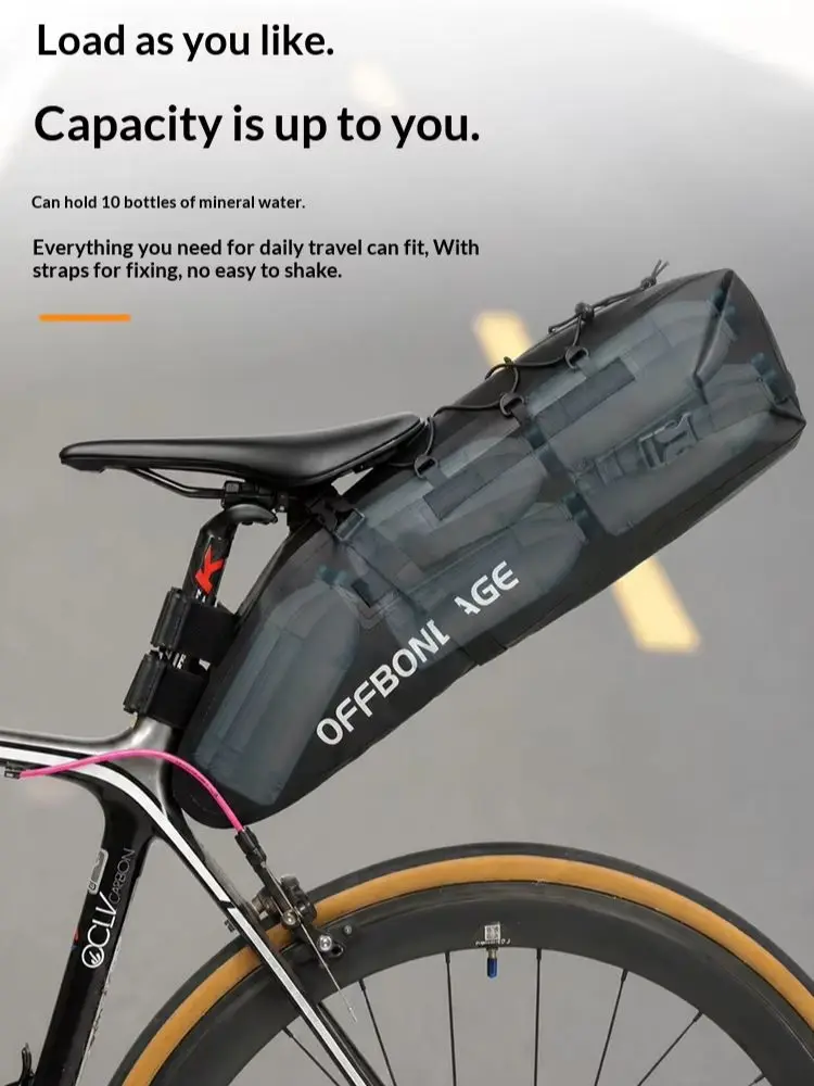 AliExpress OFFBONDAGE 20L Waterproof Bike Bag Large Capacity Bicycle Saddlebag Cycling Tail Bag MTB Foldable Rear Bag Road Bike Luggage
