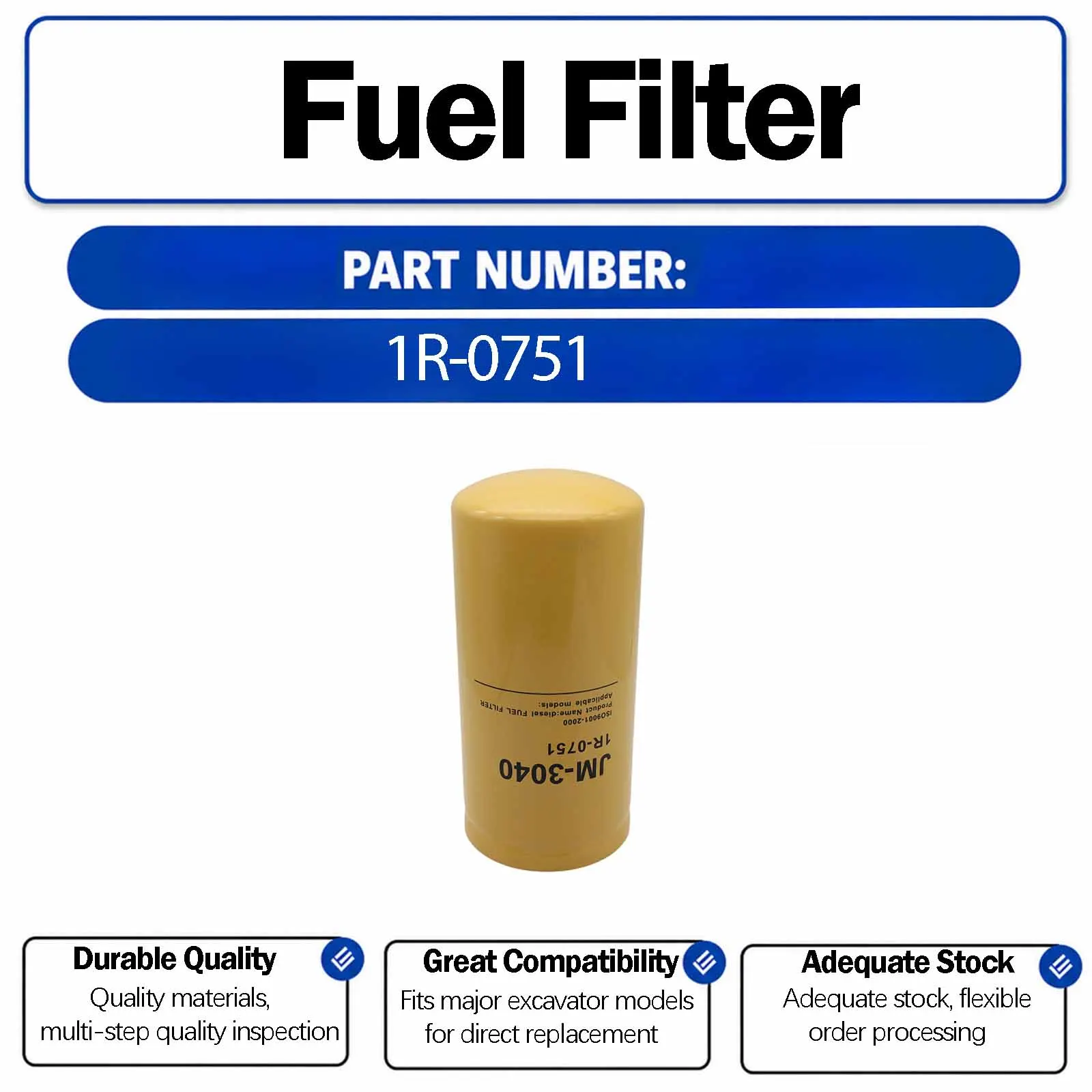 Oil Filter IR-0759 For Caterpillar CAT TRUCK ENGINE 3116 3126B