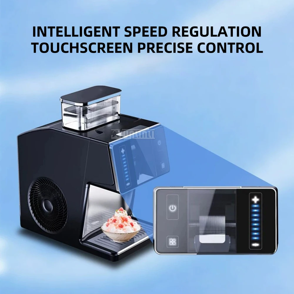 Máquina de lama inteligente automática máquina de gelo leite fazer gelo máquina raspada regulação de velocidade e função de limpeza