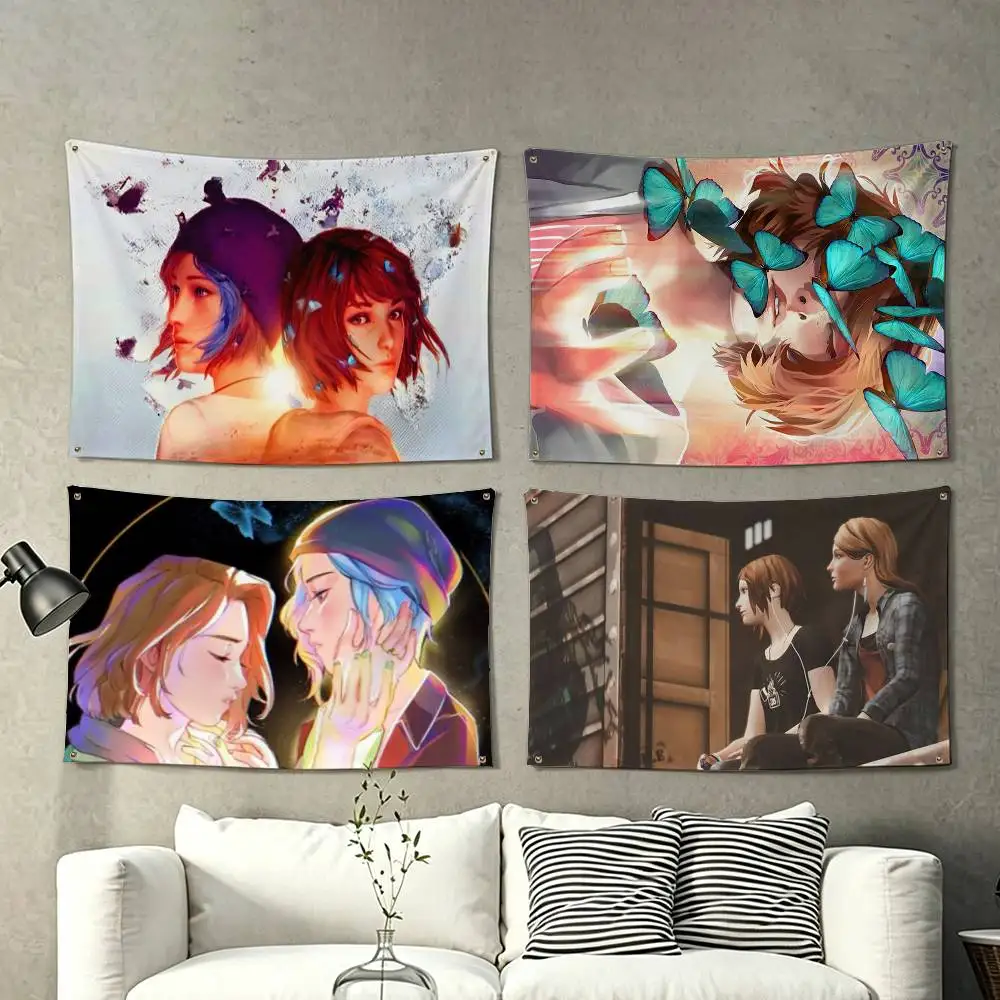 l-Life is Strange  Flags Wall Hanging Tapestry Outdoor Garage Room Decorative flag Background Blanket